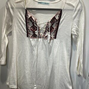 Cute printed top with tassels - XS
